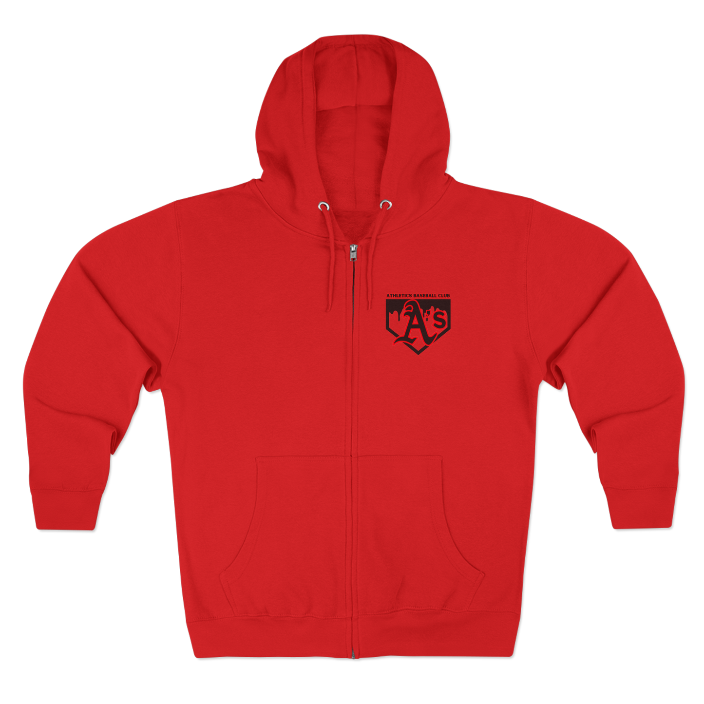 Athletics Baseball Drip Plate Zippered Hoodie