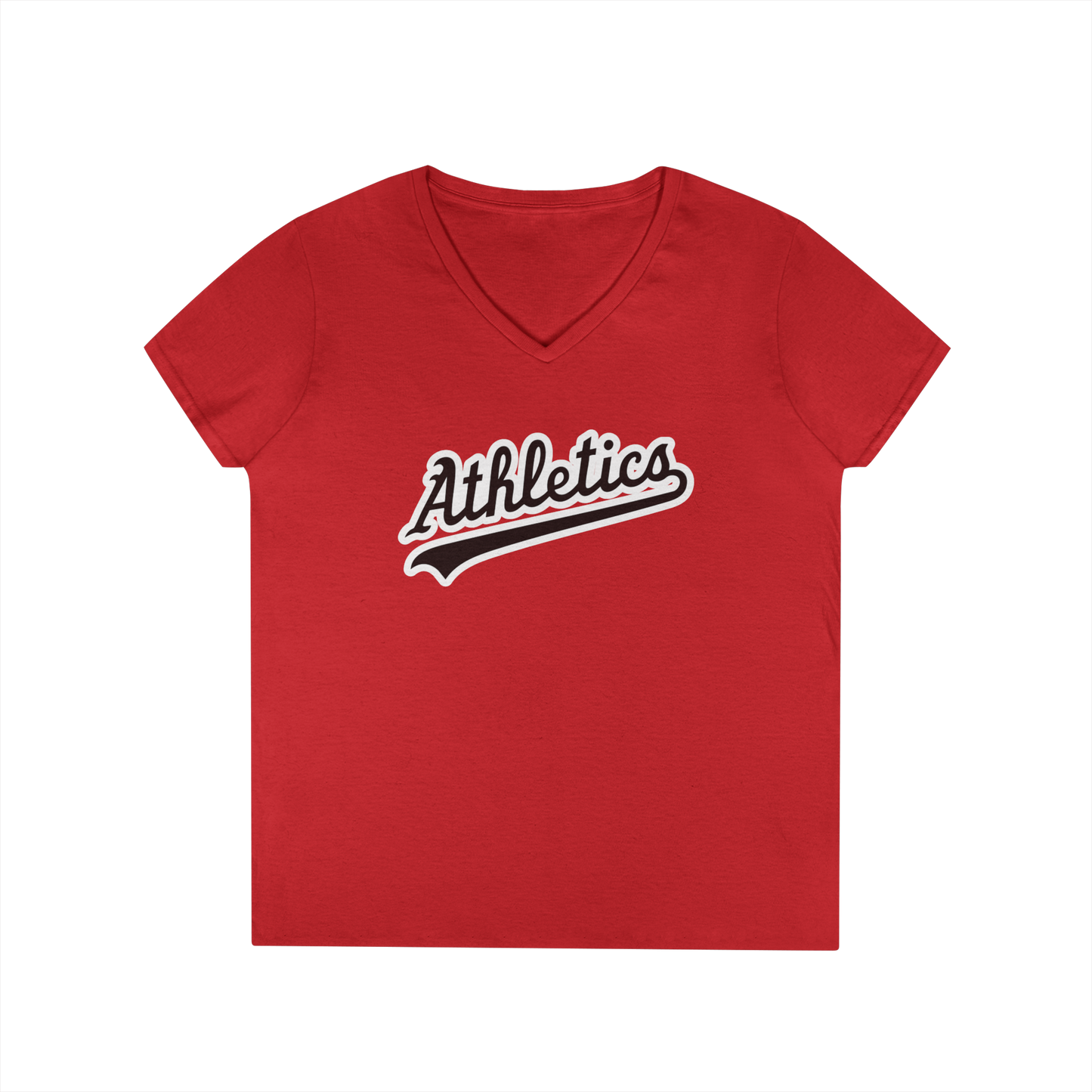 Athletics Script Women's V-Neck T-Shirt