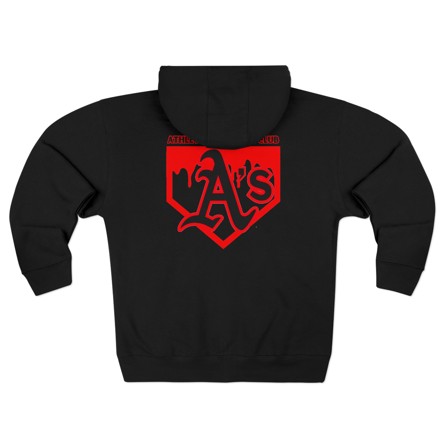 Athletics Baseball Drip Plate Zippered Hoodie