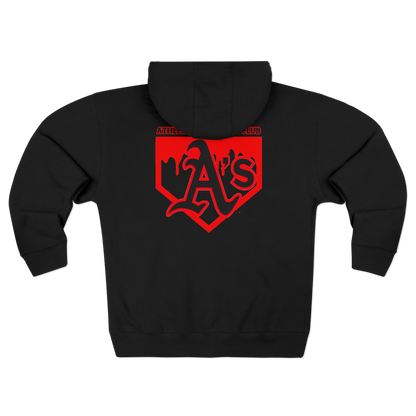 Athletics Baseball Drip Plate Zippered Hoodie