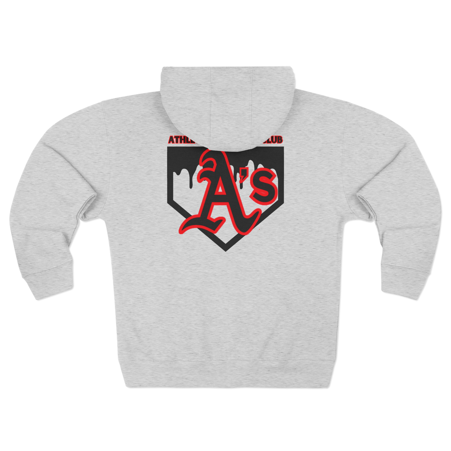 Athletics Baseball Drip Plate Zippered Hoodie
