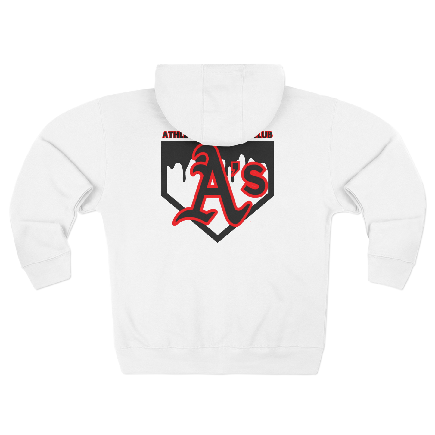 Athletics Baseball Drip Plate Zippered Hoodie