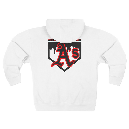 Athletics Baseball Drip Plate Zippered Hoodie