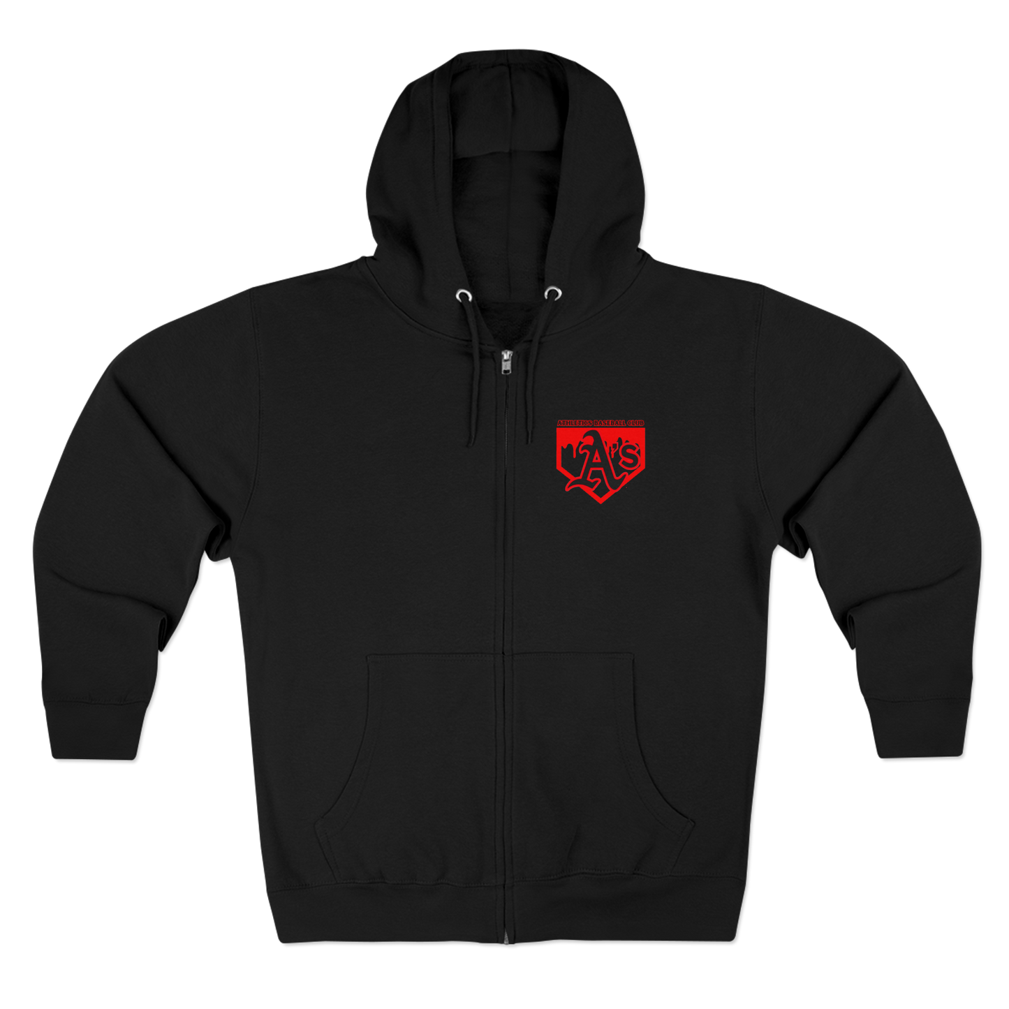Athletics Baseball Drip Plate Zippered Hoodie