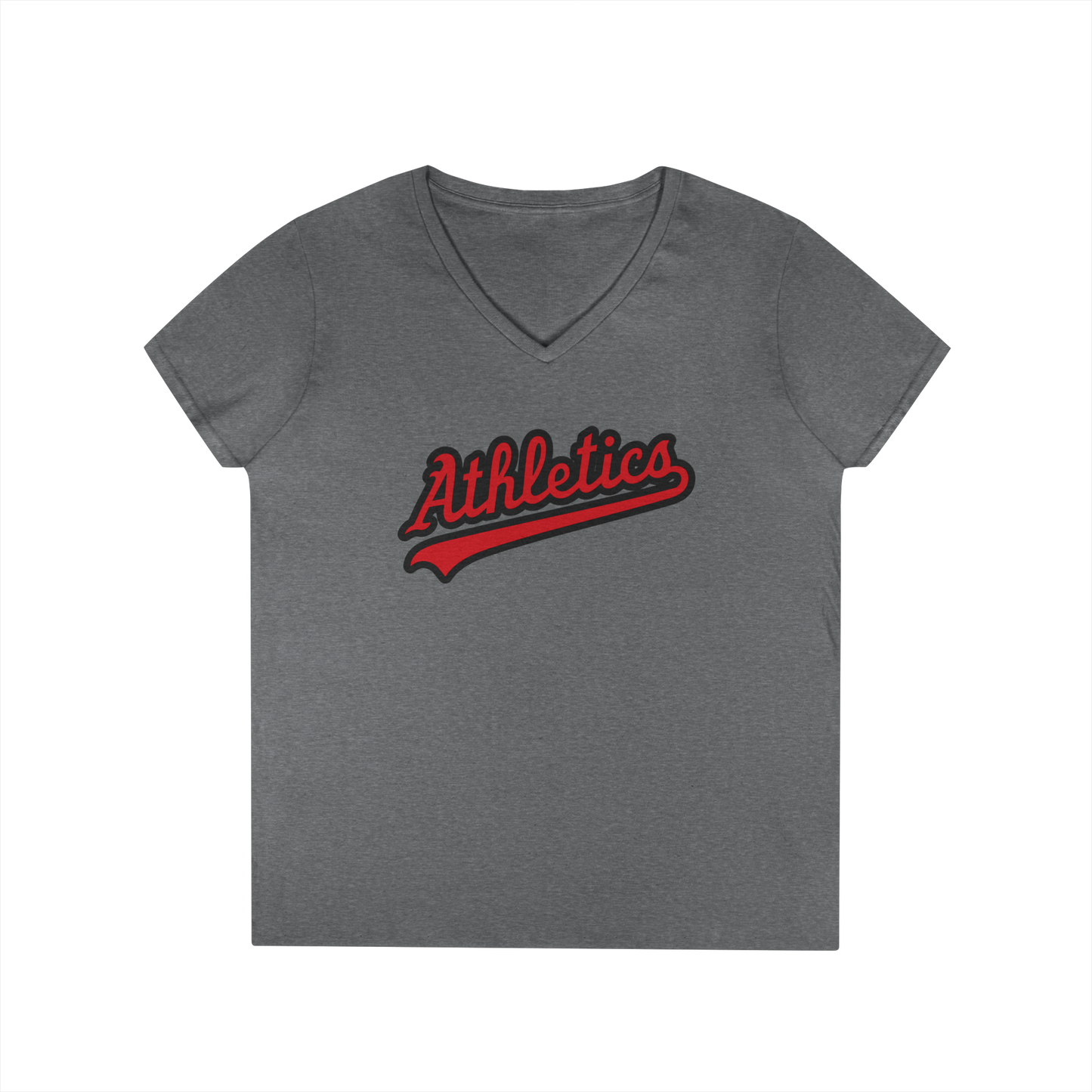 Athletics Script Women's V-Neck T-Shirt