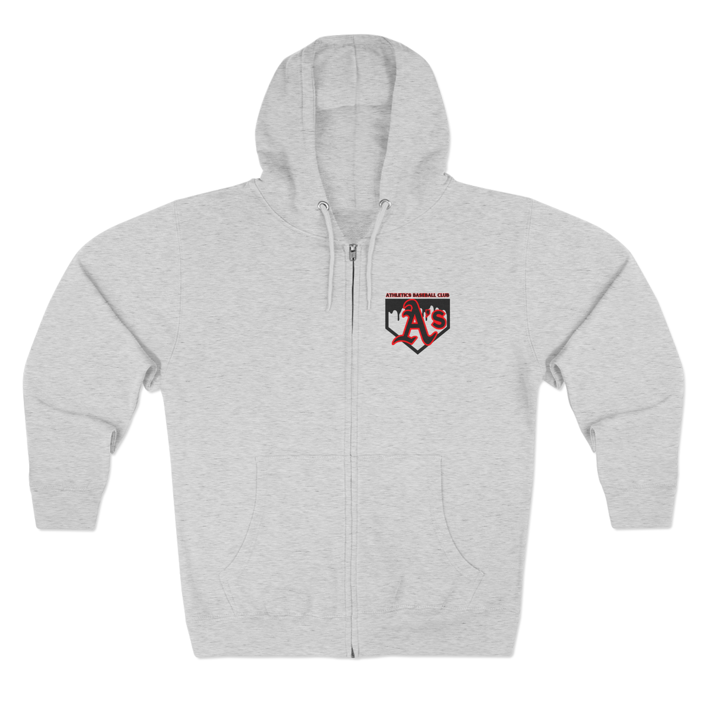 Athletics Baseball Drip Plate Zippered Hoodie