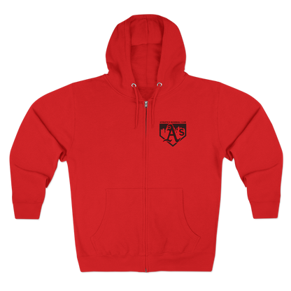 Athletics Baseball Drip Plate Zippered Hoodie