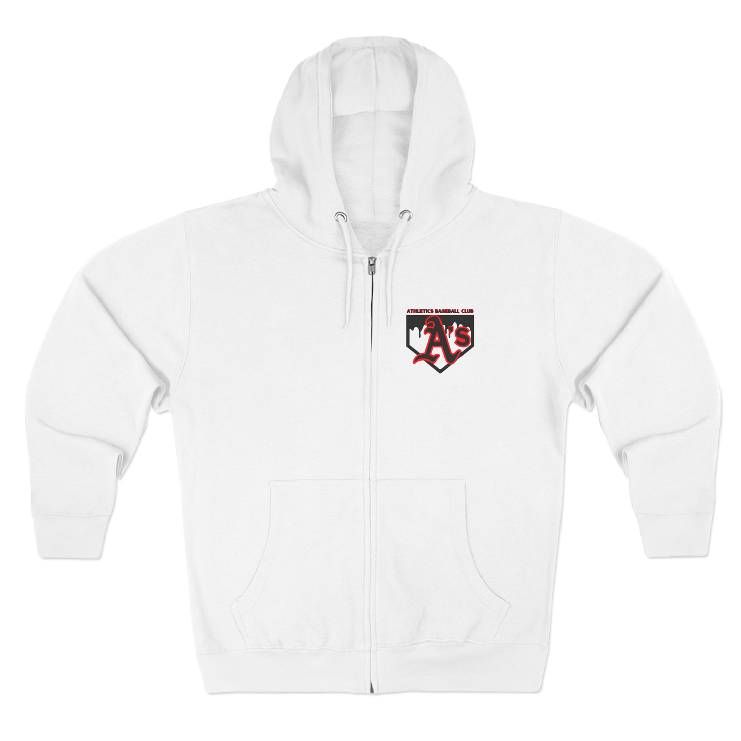 Athletics Baseball Drip Plate Zippered Hoodie