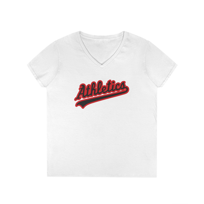 Athletics Script Women's V-Neck T-Shirt